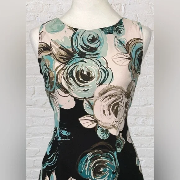 Connected Apparel Floral Sheath Sleeveless Dress Womens Petite 4 Feminine - Picture 2 of 8